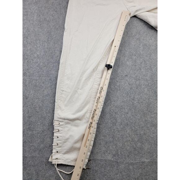Banana Republic Pants Womens 4 Long Cream HR Riding Pant Lace Up Cotton - Picture 12 of 16